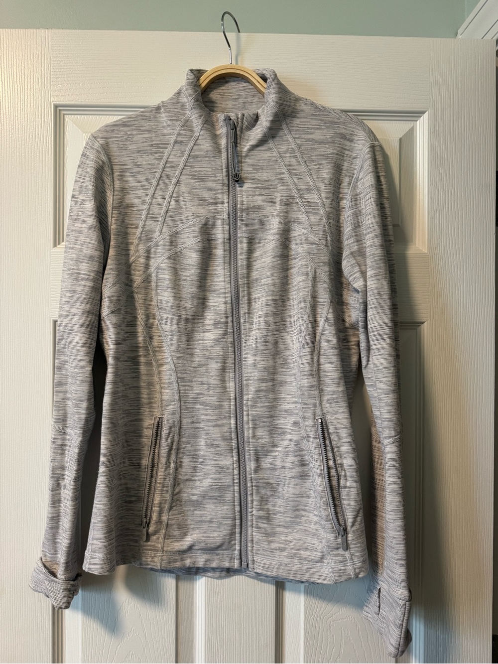 Lululemon Define Full Zip Jacket Wee Are From Space, Ice Grey Size 12 Excellent